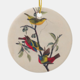 Décoration En Céramique Audubon Peint Bunting Bird Wildlife