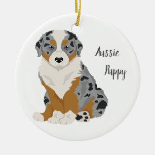 Décoration En Céramique Aussie, l'ornement de Noël du berger australien