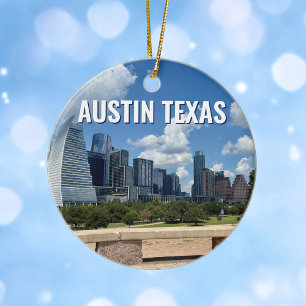Décoration En Céramique Austin Texas Skyline Souvenir Noël