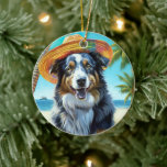Décoration En Céramique Australian Shepherd On Beach amoureux des chiens c<br><div class="desc">Vous cherchez un cadeau d'été parfait pour un amoureux des chiens? Ne cherchez pas plus loin que ce magnifique Chien sur la scène de plage design! Ce design accrocheur saisit l'esprit ludique de cette race bien-aimée qui frôle le sable et prend le soleil et le surf. Avec ses couleurs vives...</div>