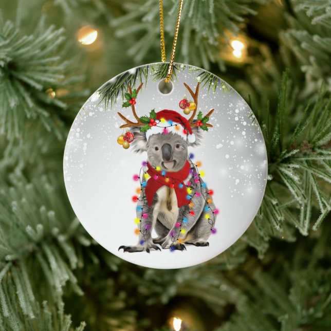 Décoration En Céramique Australie koala Père Noël animaux faune marine (Arbre)