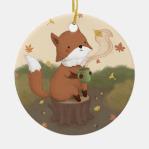 Décoration En Céramique Automne magnifique : Fox