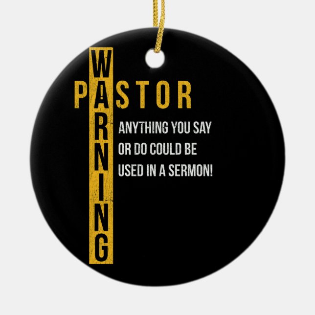 Décoration En Céramique Avertissement Pasteur Tout Ce Que Vous Dites Peut  (Devant)