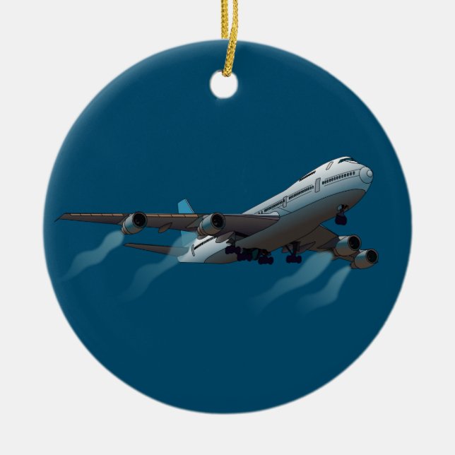 Décoration En Céramique Avion. Jumbo jet. (Devant)