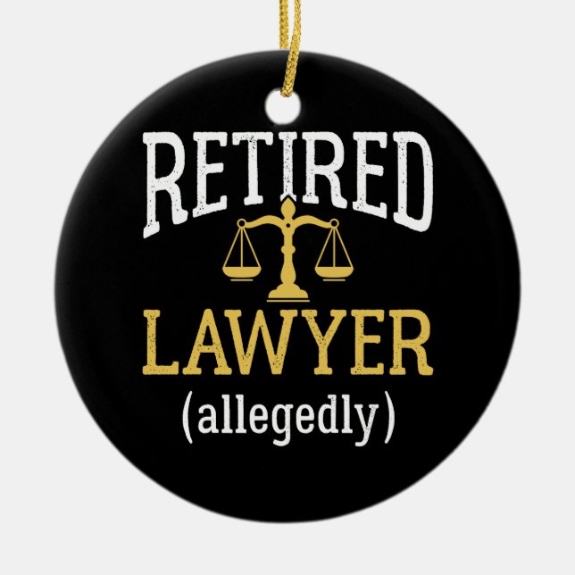 Décoration En Céramique Avocat À La Retraite (Devant)