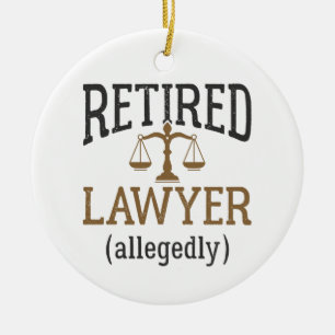 Décoration En Céramique Avocat à la retraite présumé Avocat à la retraite