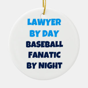 Décoration En Céramique Avocat par jour Fanatique de baseball par nuit