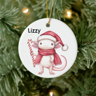 Décoration En Céramique Axolotl Salamandre Personnalisé Noël