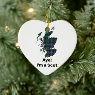 Décoration En Céramique Aye ! I'm a Scot Clan Galbraith Ceramic Ornament
