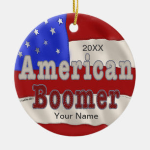 Décoration En Céramique Baby Boomer ajouter votre année de naissance ornem