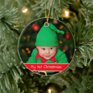 Décoration En Céramique Baby First Christmas Simple Modern
