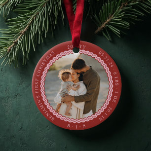 Décoration En Céramique Baby First Christmas Wavy Modern Minimal 2 Photo