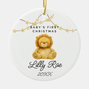 Décoration En Céramique Baby First Christmas Woodland Animal Lion Unisex