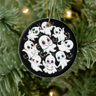 Décoration En Céramique Baby Ghosts Éffrayant mignon Halloween humeur