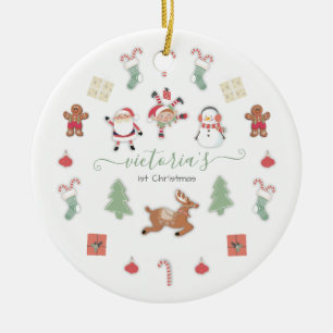 Décoration En Céramique Baby shower mobile de Noël