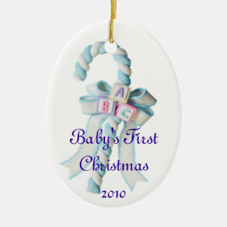 Décoration En Céramique Baby's First Christmas Holiday Ornament ajouter le