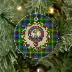 Décoration En Céramique Badge du clan Watson & Noël personnalisé Tartan