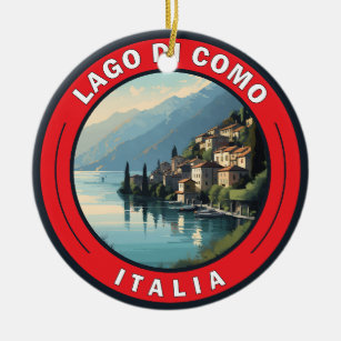 Décoration En Céramique Badge Lago di Como Italie