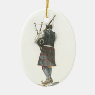 Décoration En Céramique Bagpiper