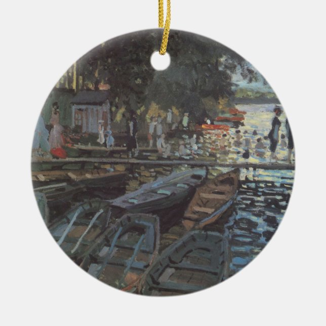 Décoration En Céramique Baigneurs à La Grenouillère de Claude Monet (Devant)