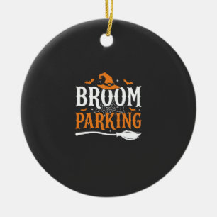 Décoration En Céramique Balai d'Halloween Parking Chapeau de Sorcière Grap