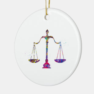 Décoration En Céramique Balance de la Justice