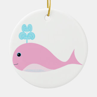 Décoration En Céramique Baleine rose mignonne