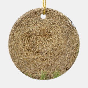 Décoration En Céramique Balle de foin dans un domaine