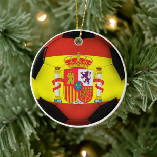 Décoration En Céramique Balle de football Espagne Sports