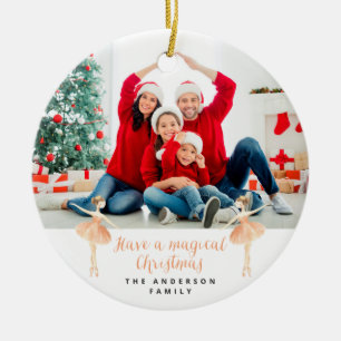 Décoration En Céramique ballerine aquarelle botanique joli Noël