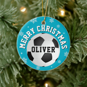 Décoration En Céramique Balles de Football pour Enfants Nom Noël