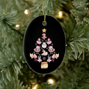 Décoration En Céramique Ballet Animaux Ballerina sapin de Noël