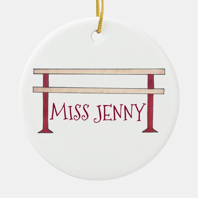 Décoration En Céramique Ballet personnalisé Barre Ballerina Enseignant de  (Devant)