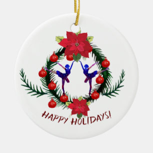 Décoration En Céramique Ballet Winter Holidays Art