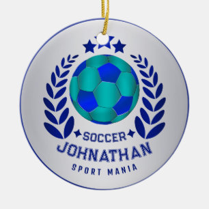 Décoration En Céramique Ballon de Football Blason Cadeaux pour Fan de Sp