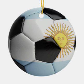 Décoration En Céramique Ballon de football de drapeau de l'Argentine