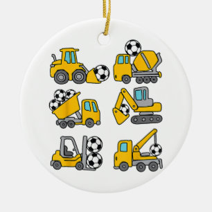 Décoration En Céramique Ballon de Football Enfants Football Camions de Con