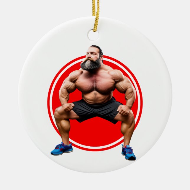 Décoration En Céramique Barbu Musclé (Devant)