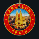 Décoration En Céramique Barcelone, Spain, circle, red<br><div class="desc">Barcelone,  Spain,  circle,  red</div>