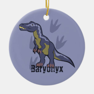 Décoration En Céramique Baryonyx bleu