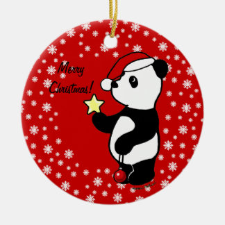 Décoration En Céramique Bas de panda de Noël