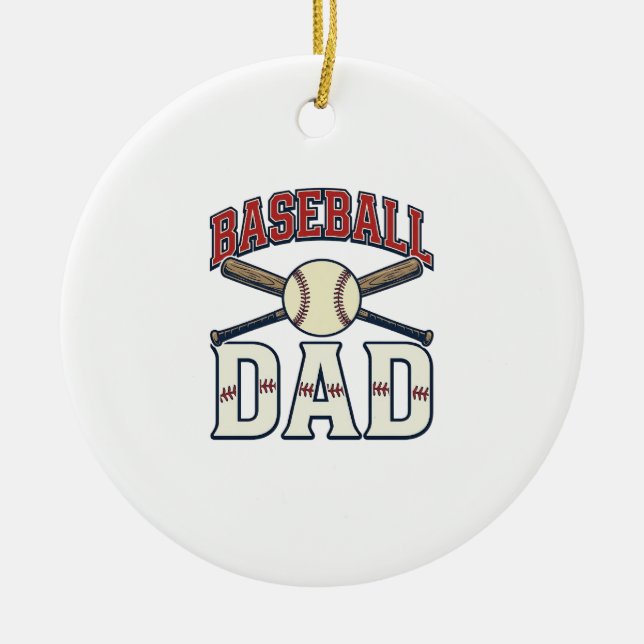 Décoration En Céramique Baseball Dad Vintage Engraving Shirt Design_1 (Devant)