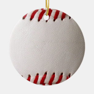 Décoration En Céramique Baseball et Softball Couture Rouge