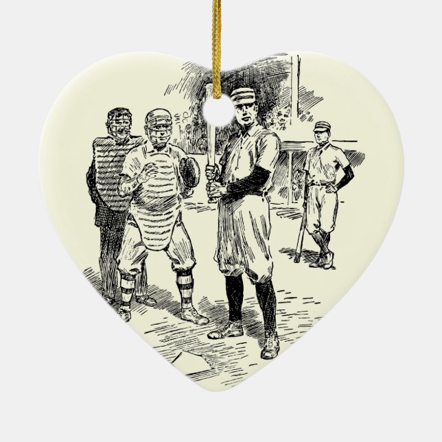 Décoration En Céramique Baseball : Joueurs (Dos)