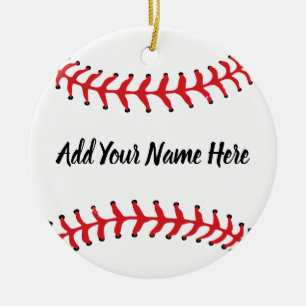 Décoration En Céramique Baseball Personnalisé Avec Nom Personnalisé