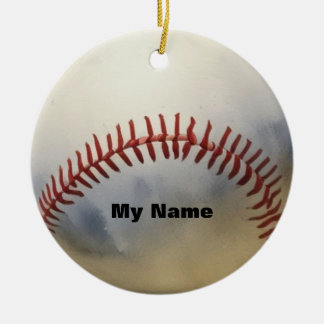 Décoration En Céramique Baseball Votre Nom