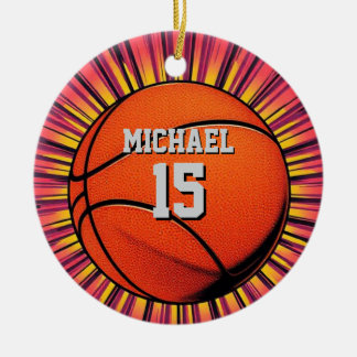 Décoration En Céramique Basket-ball Votre nom Pop Art