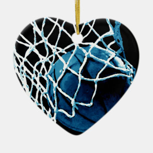 Décoration En Céramique Basket bleu