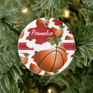 Décoration En Céramique Basket de Noël Personnaliser l'ornement