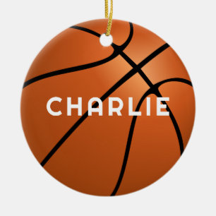 Décoration En Céramique Basketball Fan Name Christmas